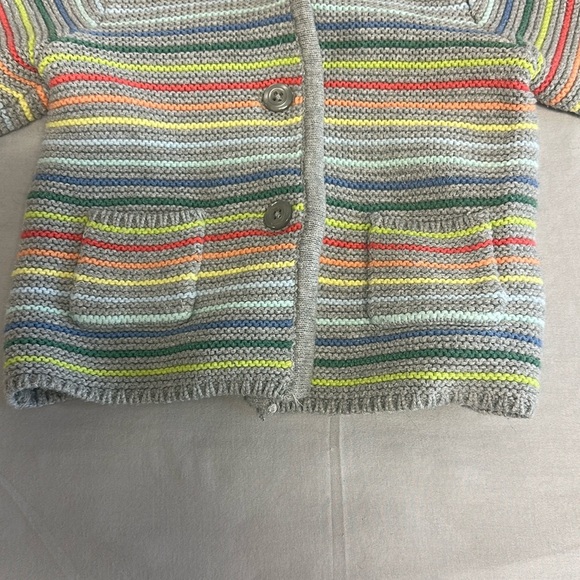 GAP - Brannan colourful striped Bear cardigan sweater. 6-12 months - Picture 3 of 4